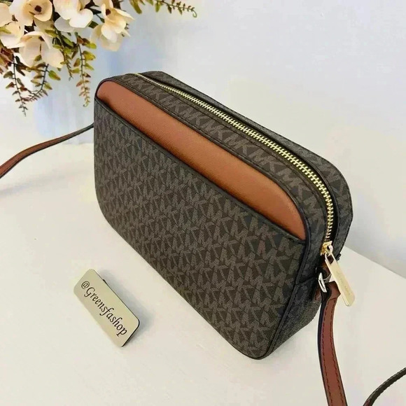 Michael kors purse Jet Set Large East/West Zip Chain crossbody bag brown - Picture 5 of 10